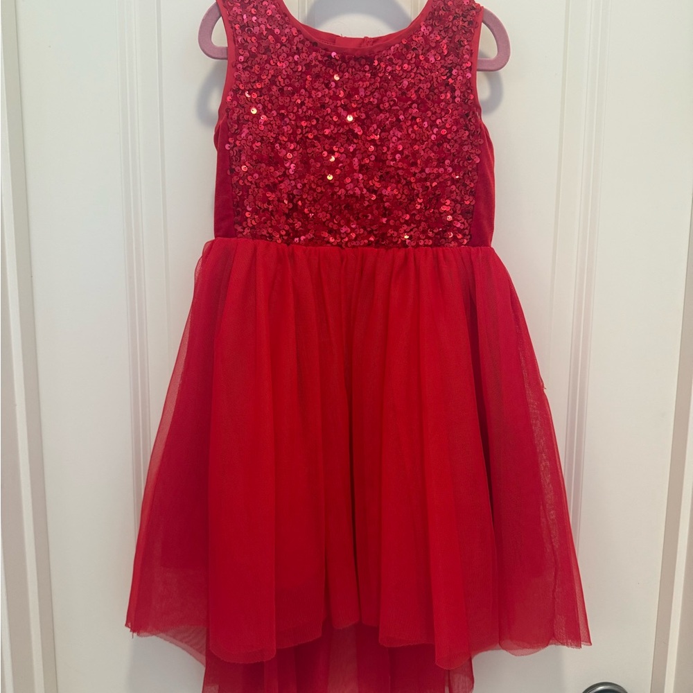 Sparkling Red Sleeveless Christmas Dress